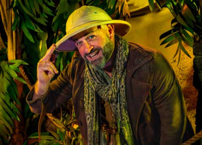 A man with a safari hat